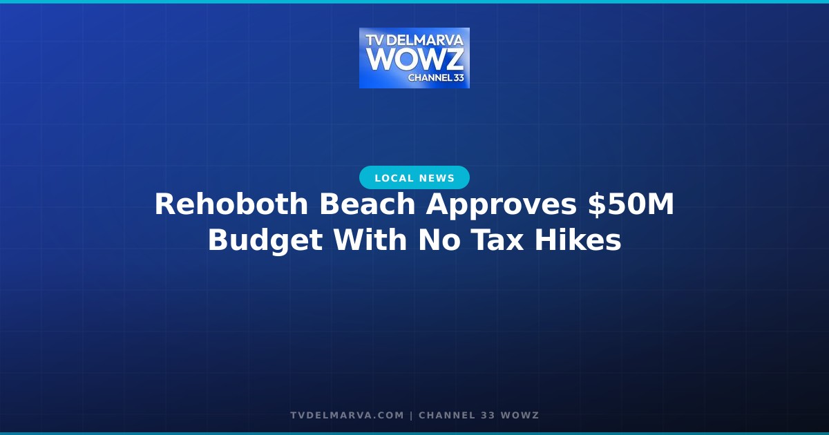 Rehoboth Beach Approves $50M Budget With No Tax Hikes