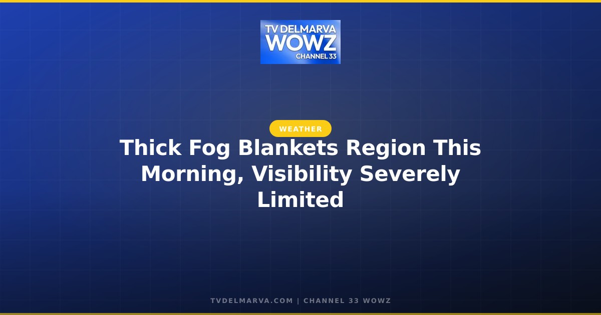 Thick Fog Blankets Region This Morning, Visibility Severely Limited