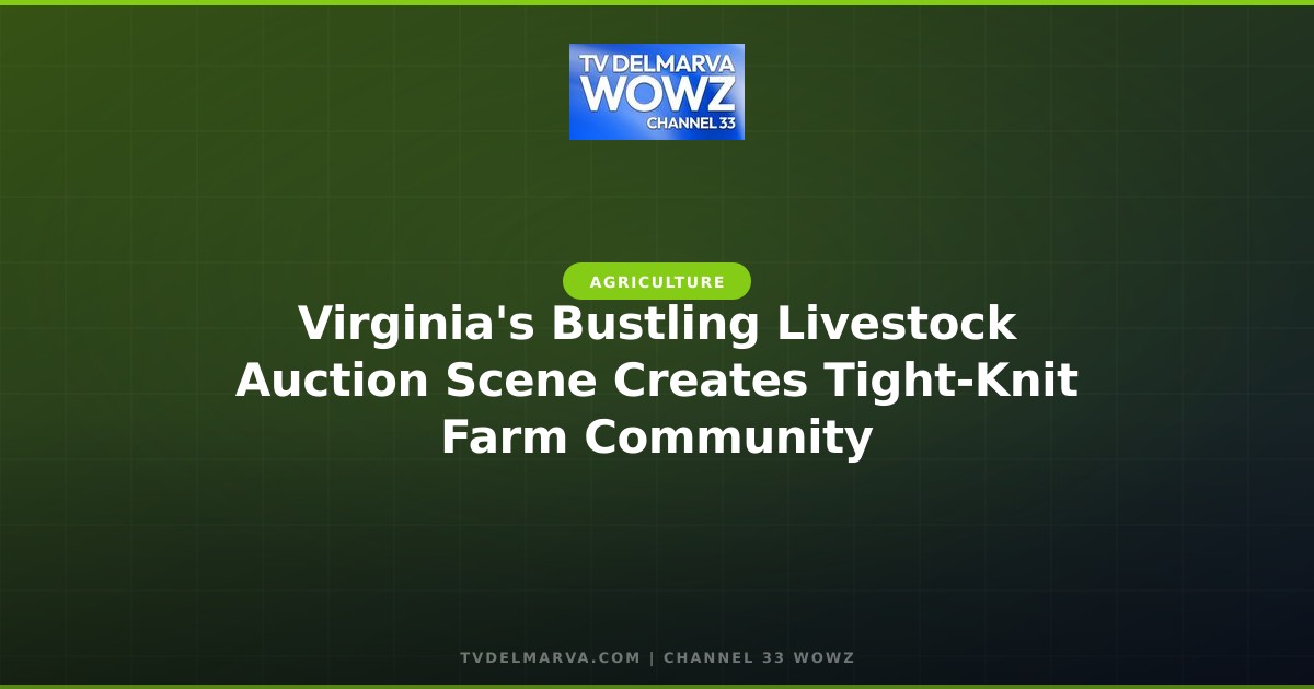 Virginia’s Bustling Livestock Auction Scene Creates Tight-Knit Farm Community