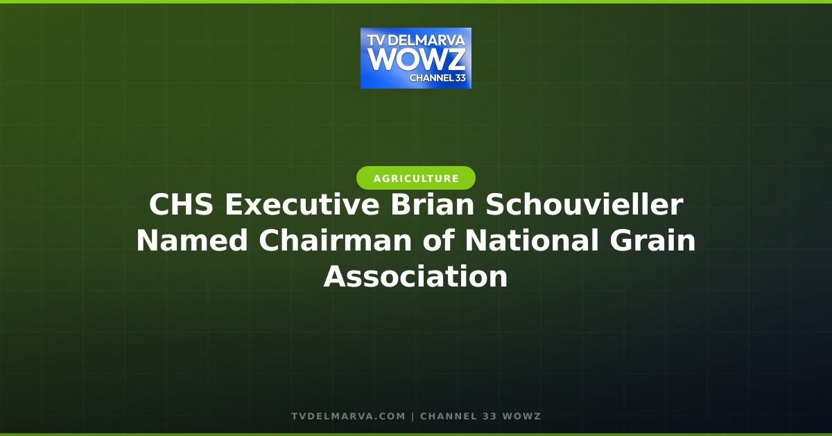 CHS Executive Brian Schouvieller Named Chairman of National Grain Association