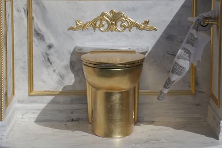 Satirical Golden Throne Appears on National Mall Targeting Trump White House Renovations