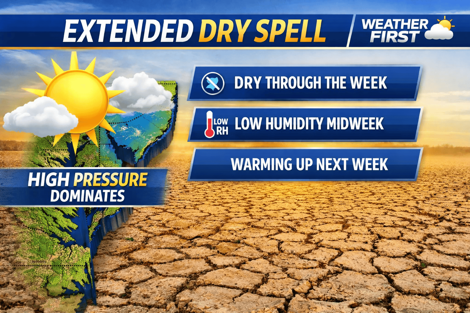 Dry Pattern Holds Across Delmarva; Warmer Temperatures Return Next Week
