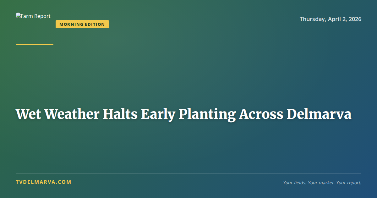 Wet Weather Halts Early Planting Across Delmarva