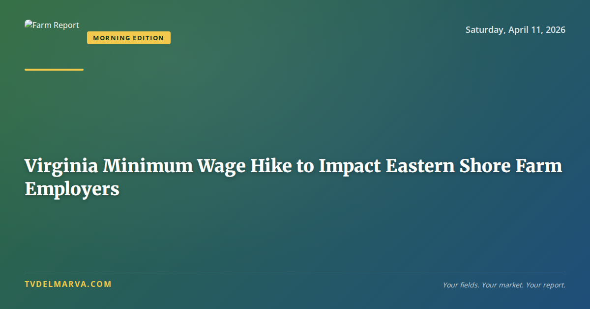 Virginia Minimum Wage Hike to Impact Eastern Shore Farm Employers