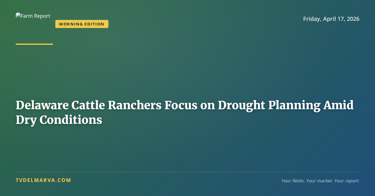 Delaware Cattle Ranchers Focus on Drought Planning Amid Dry Conditions