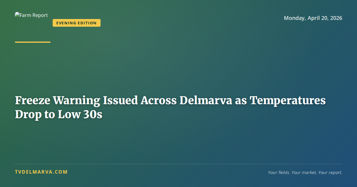 Freeze Warning Issued Across Delmarva as Temperatures Drop to Low 30s