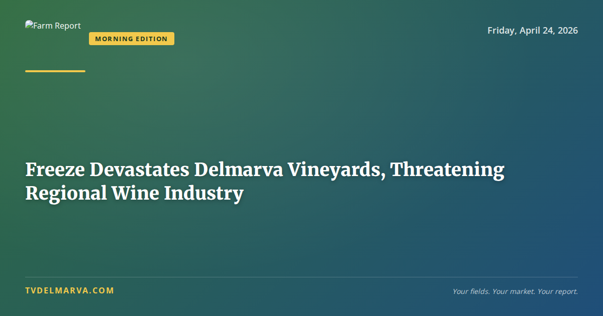 Freeze Devastates Delmarva Vineyards, Threatening Regional Wine Industry