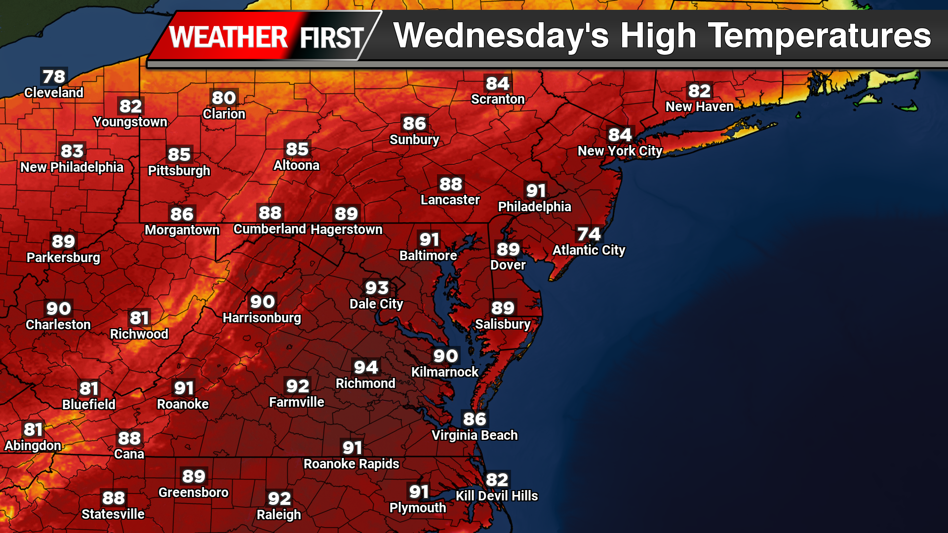 Record-Breaking Warmth Continues Across Delmarva, First 90° Days of the Year Likely