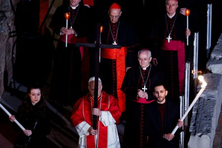 Pope Leo Holds Candlelit Colosseum Service, Prays for Deported Children