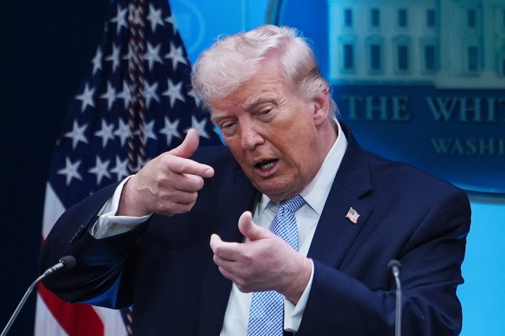 Trump Discusses Iran Tensions During White House Easter Event, Makes Sniper Gesture