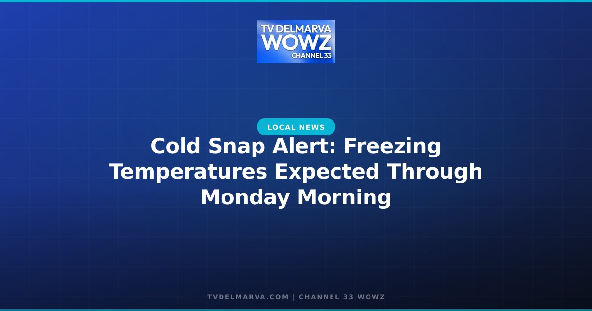 Cold Snap Alert: Freezing Temperatures Expected Through Monday Morning