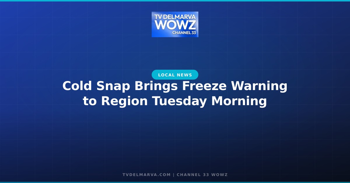 Cold Snap Brings Freeze Warning to Region Tuesday Morning