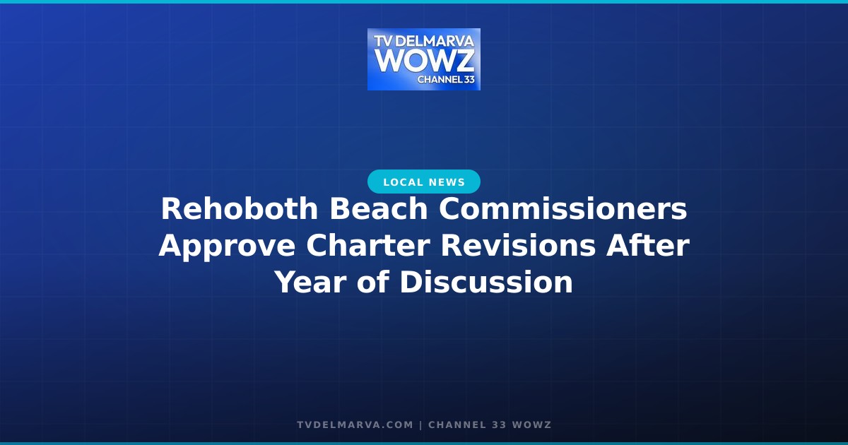 Rehoboth Beach Commissioners Approve Charter Revisions After Year of Discussion
