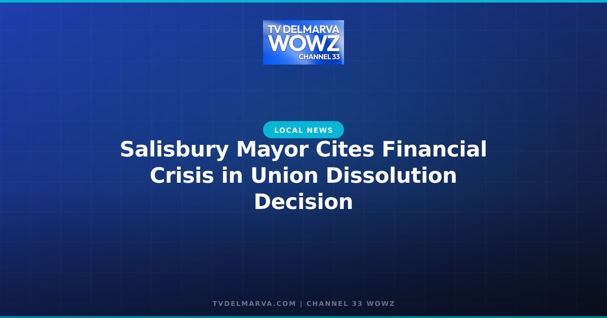 Salisbury Mayor Cites Financial Crisis in Union Dissolution Decision