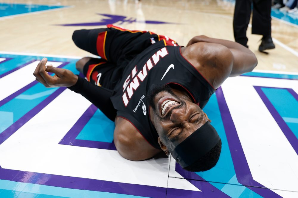 Miami’s Adebayo Injured After Controversial Trip by Charlotte’s Ball