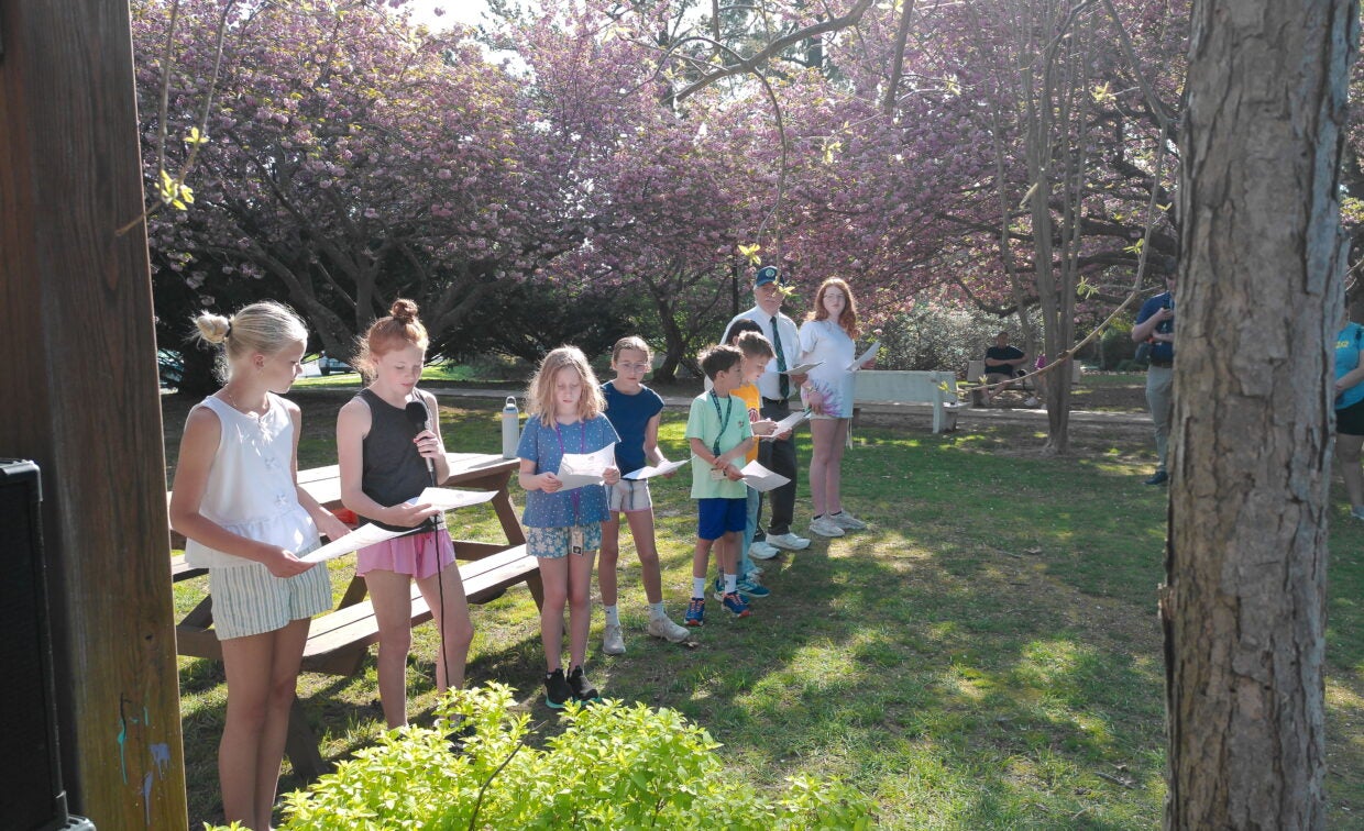 Rehoboth Elementary Students Join Mayor Mills for Arbor Day Tree Planting