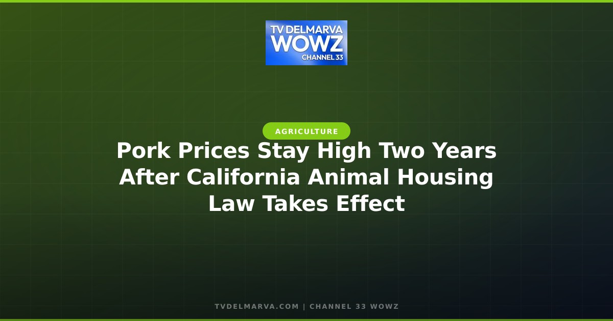 Pork Prices Stay High Two Years After California Animal Housing Law Takes Effect