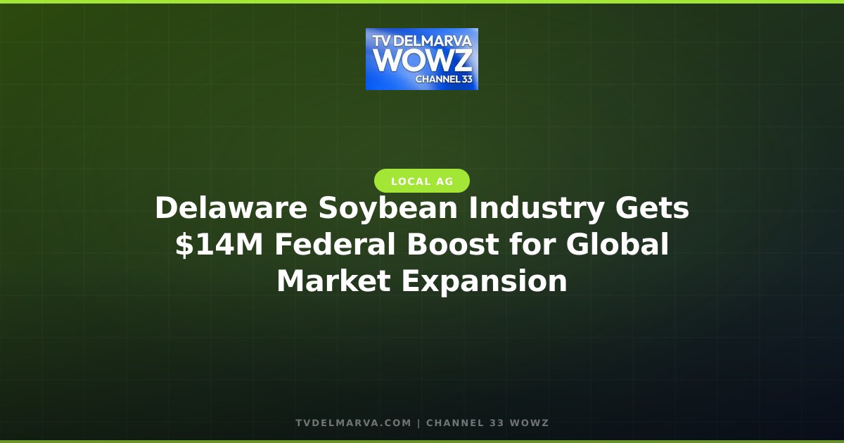Delaware Soybean Industry Gets $14M Federal Boost for Global Market Expansion