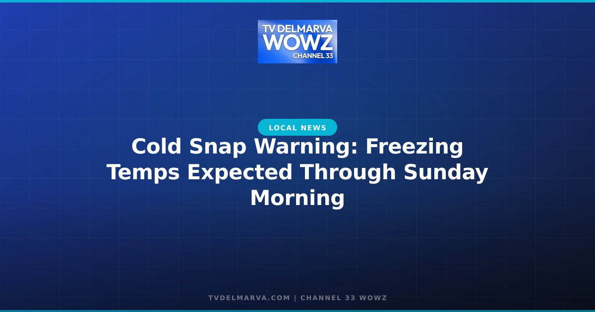 Cold Snap Warning: Freezing Temps Expected Through Sunday Morning
