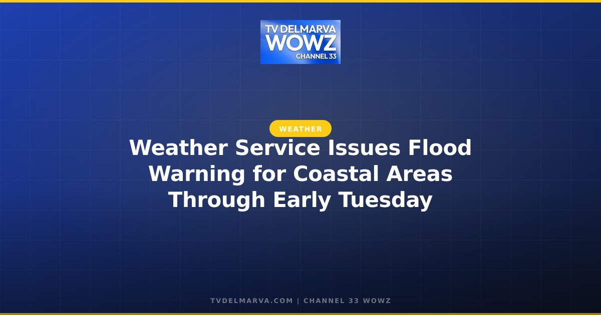 Weather Service Issues Flood Warning for Coastal Areas Through Early Tuesday