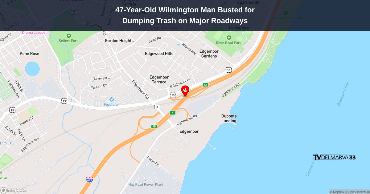 47-Year-Old Wilmington Man Busted for Dumping Trash on Major Roadways
