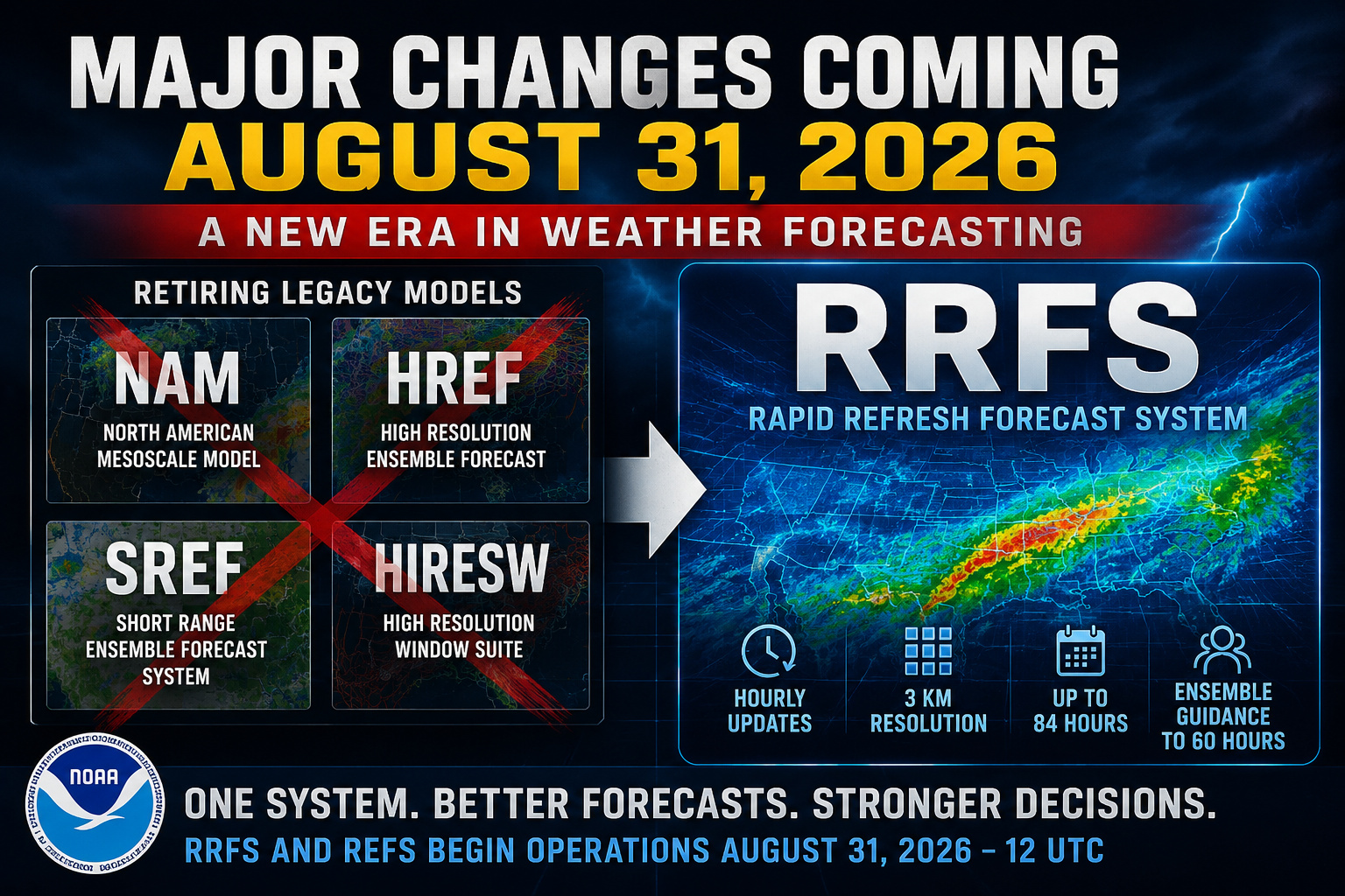 NOAA Set To Replace Several Legacy Weather Models With RRFS