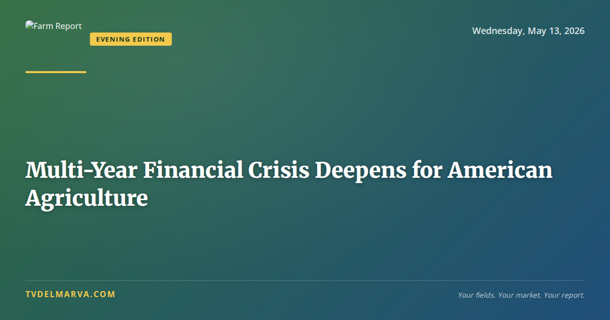 Multi-Year Financial Crisis Deepens for American Agriculture