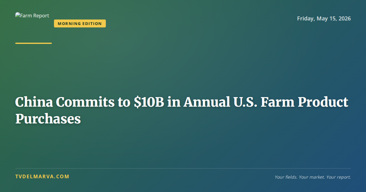 China Commits to 0B in Annual U.S. Farm Product Purchases