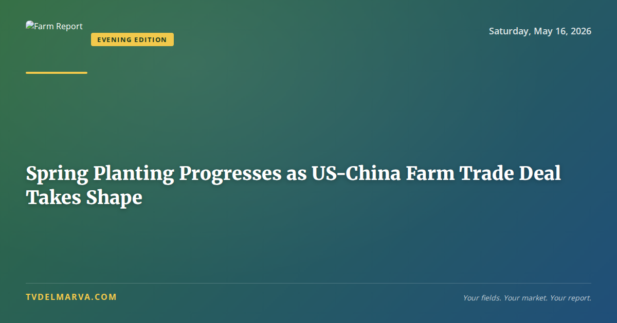 Spring Planting Progresses as US-China Farm Trade Deal Takes Shape