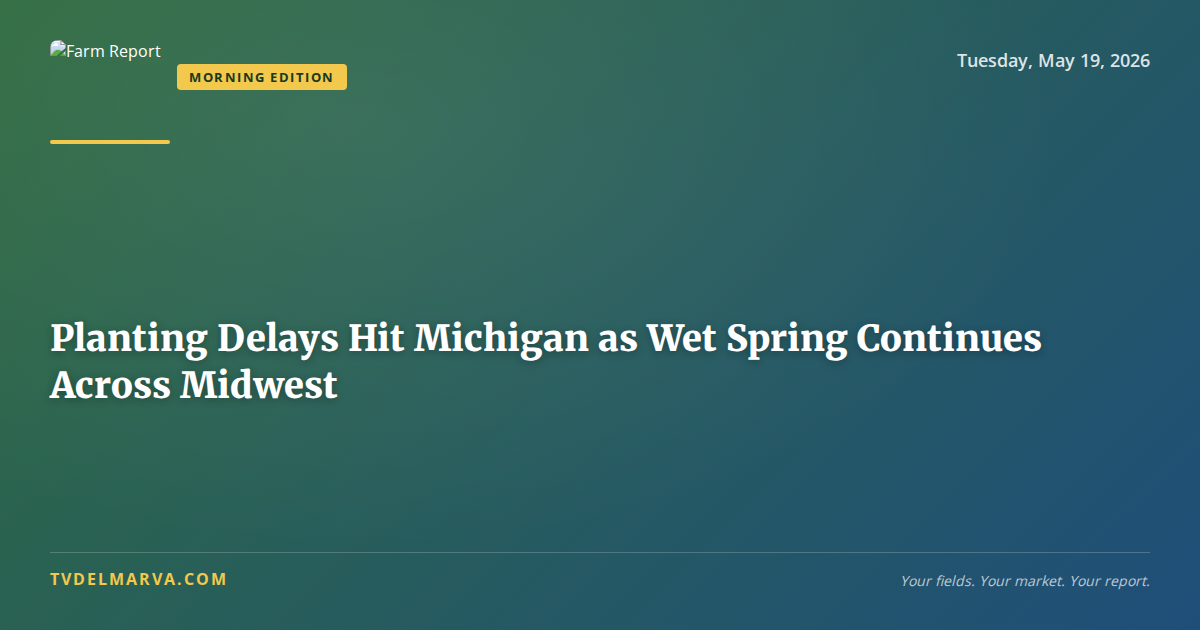 Planting Delays Hit Michigan as Wet Spring Continues Across Midwest