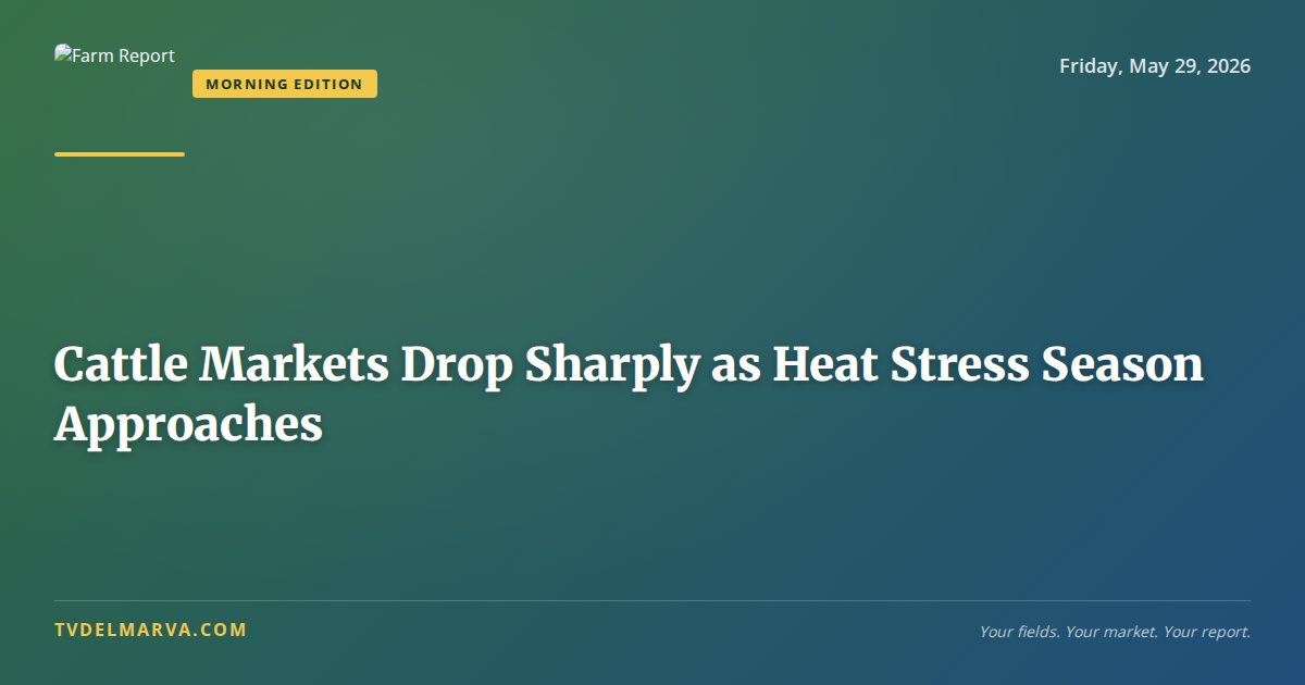 Cattle Markets Drop Sharply as Heat Stress Season Approaches