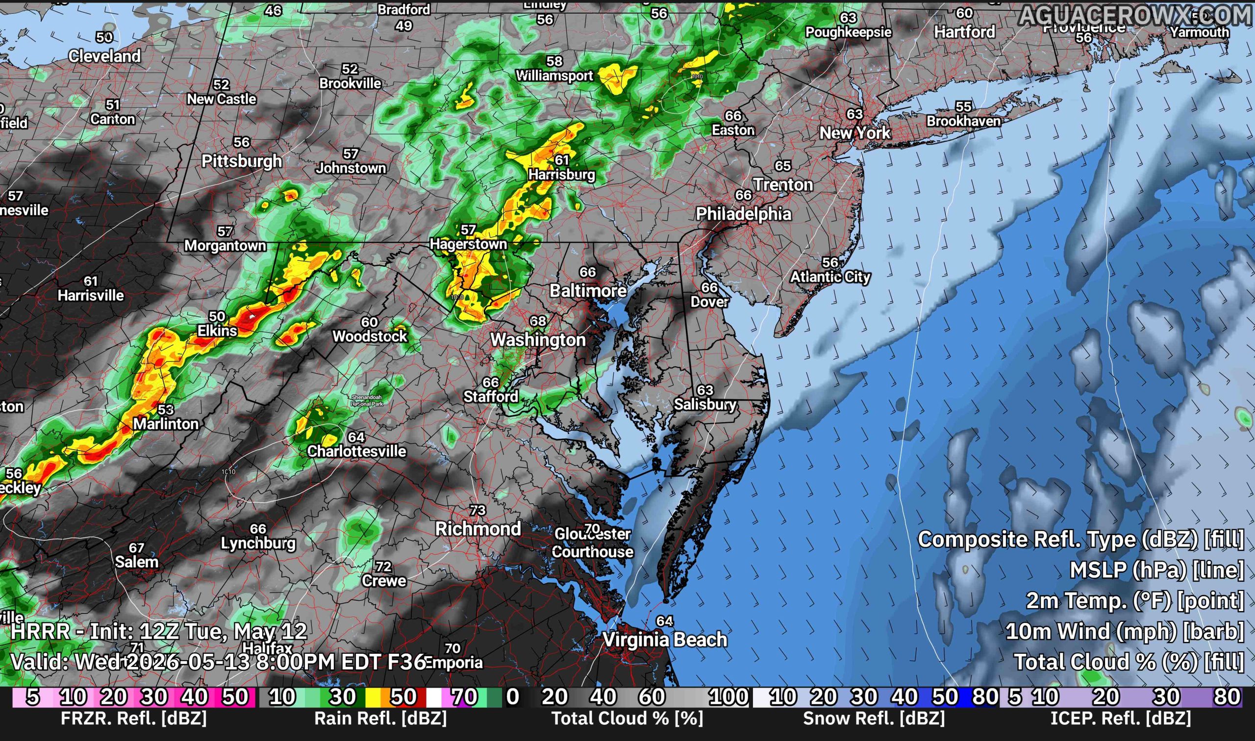 Showers and A Few Thunderstorms Possible Across Delmarva Wednesday Into Thursday