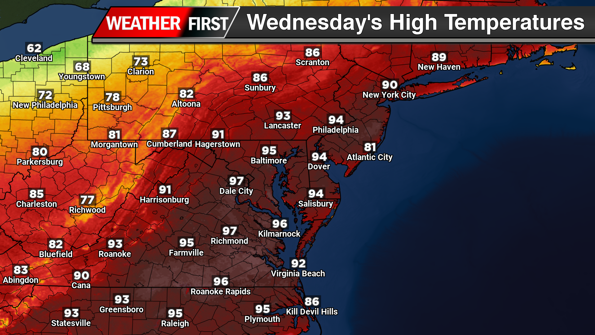 Early Season Heat Wave Targets Records Across Delmarva and Mid Atlantic