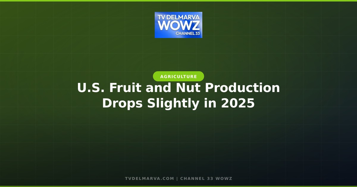 U.S. Fruit and Nut Production Drops Slightly in 2025