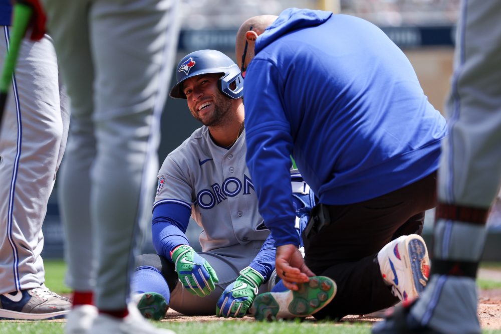 Blue Jays’ Springer Exits Game After Hit by Pitch, X-Rays Show No New Damage