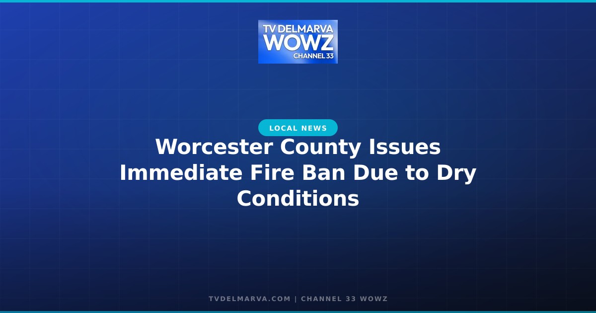 Worcester County Issues Immediate Fire Ban Due to Dry Conditions