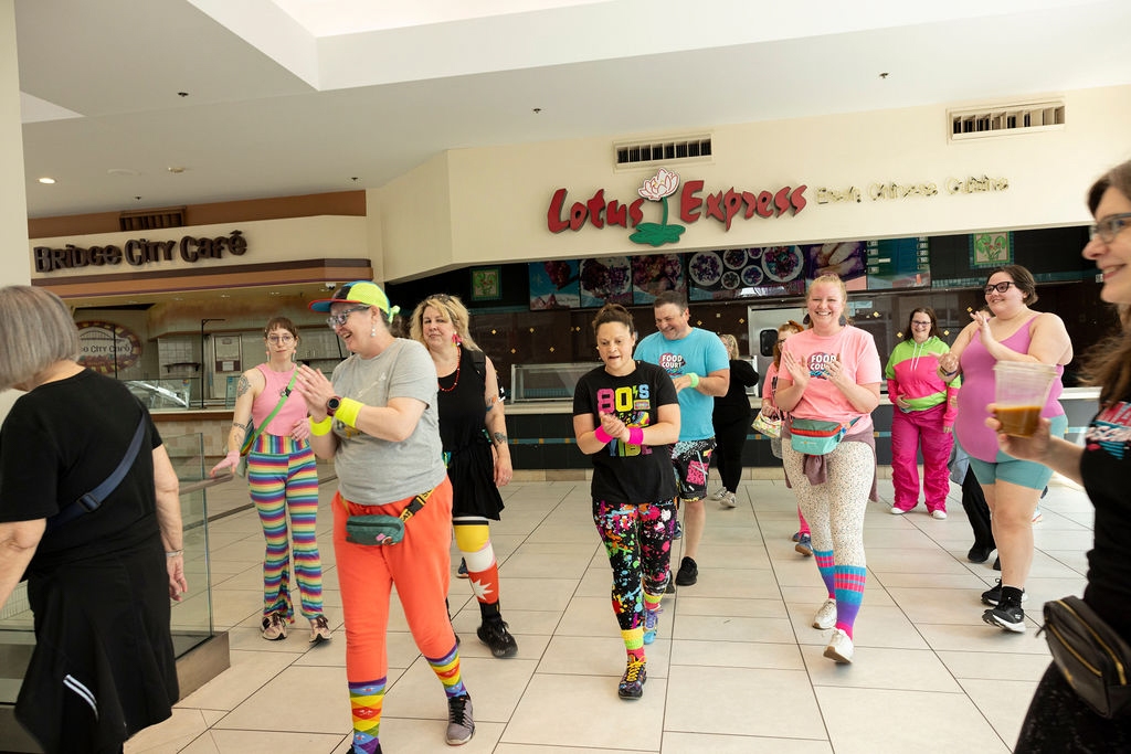 Portland Mall-Walking Group Brings ’80s Flair to Fitness Fun
