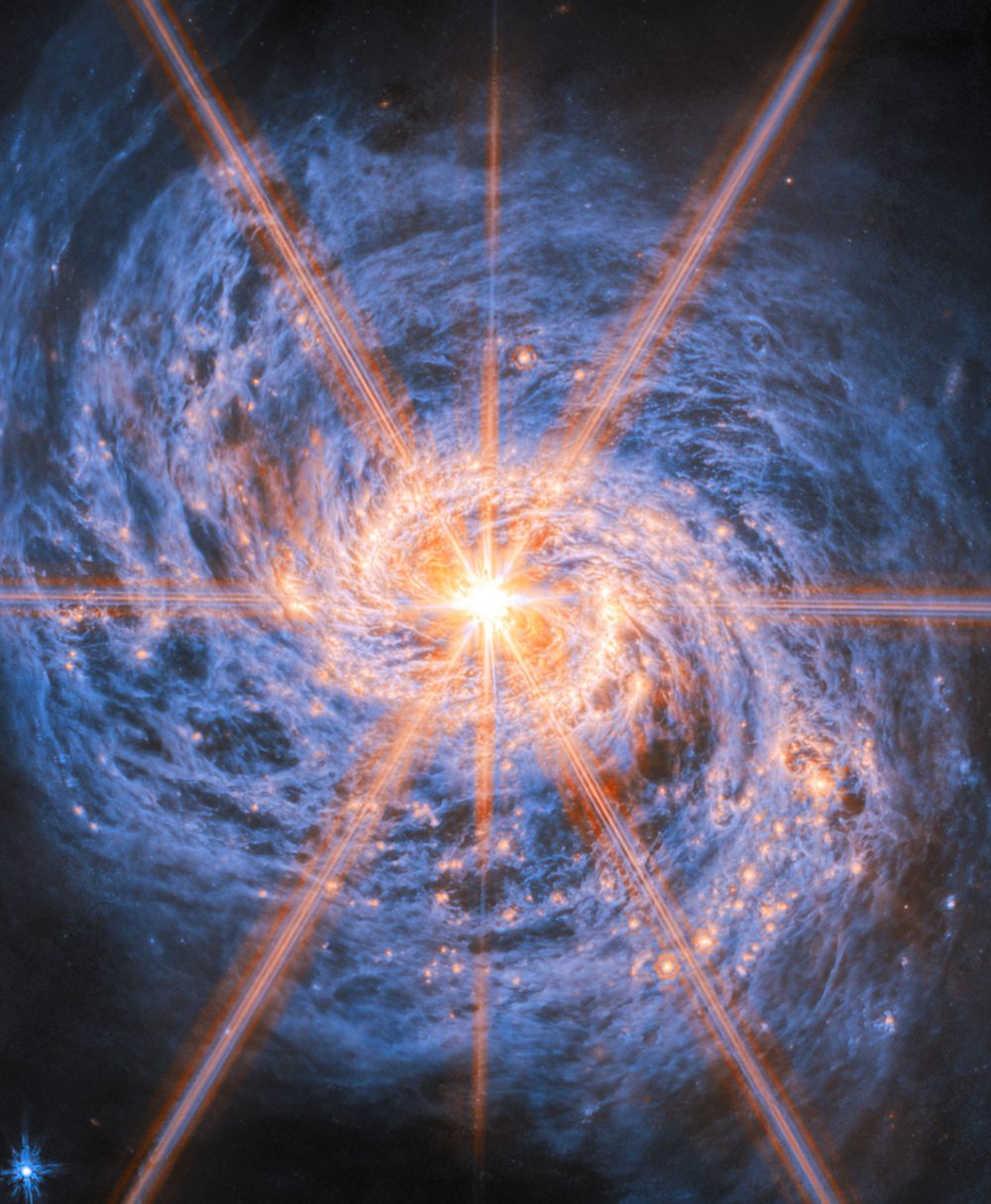 Webb Telescope Captures Dazzling Image of Galaxy’s Glowing Core