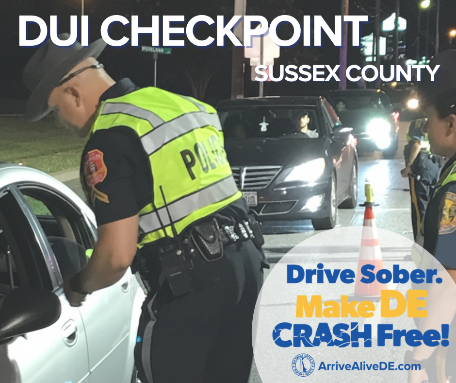 Memorial Day DUI Checkpoint Planned for Sussex County This Friday