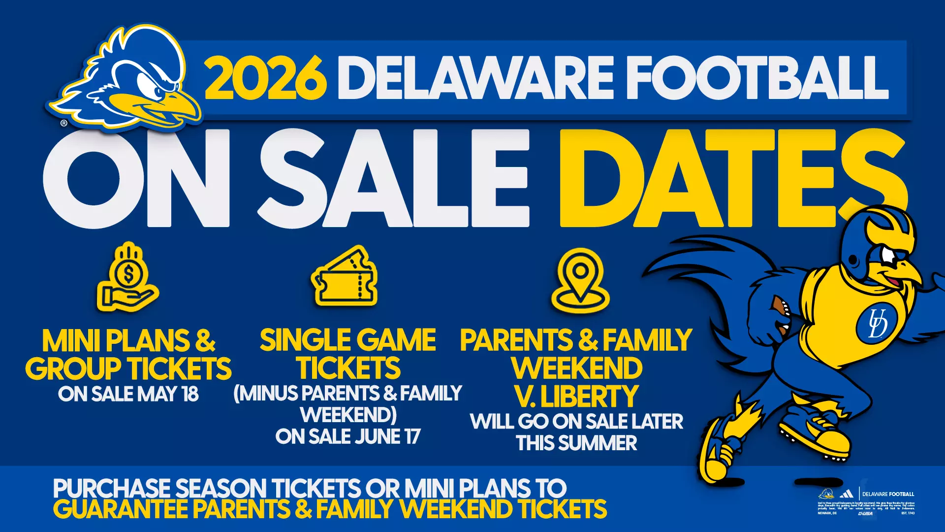 Blue Hens Football Ticket Packages Now Available for Purchase
