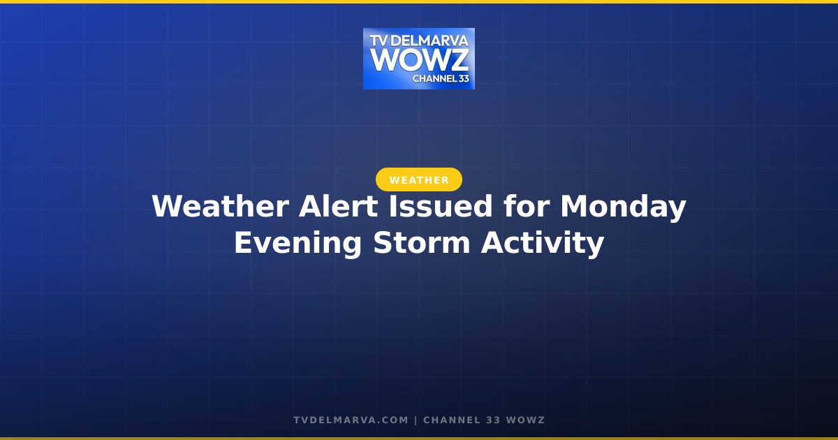 Weather Alert Issued for Monday Evening Storm Activity