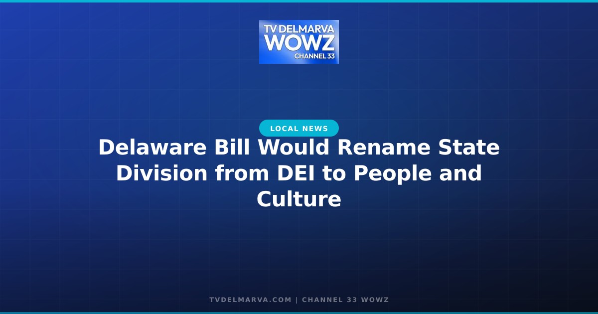 Delaware Bill Would Rename State Division from DEI to People and Culture