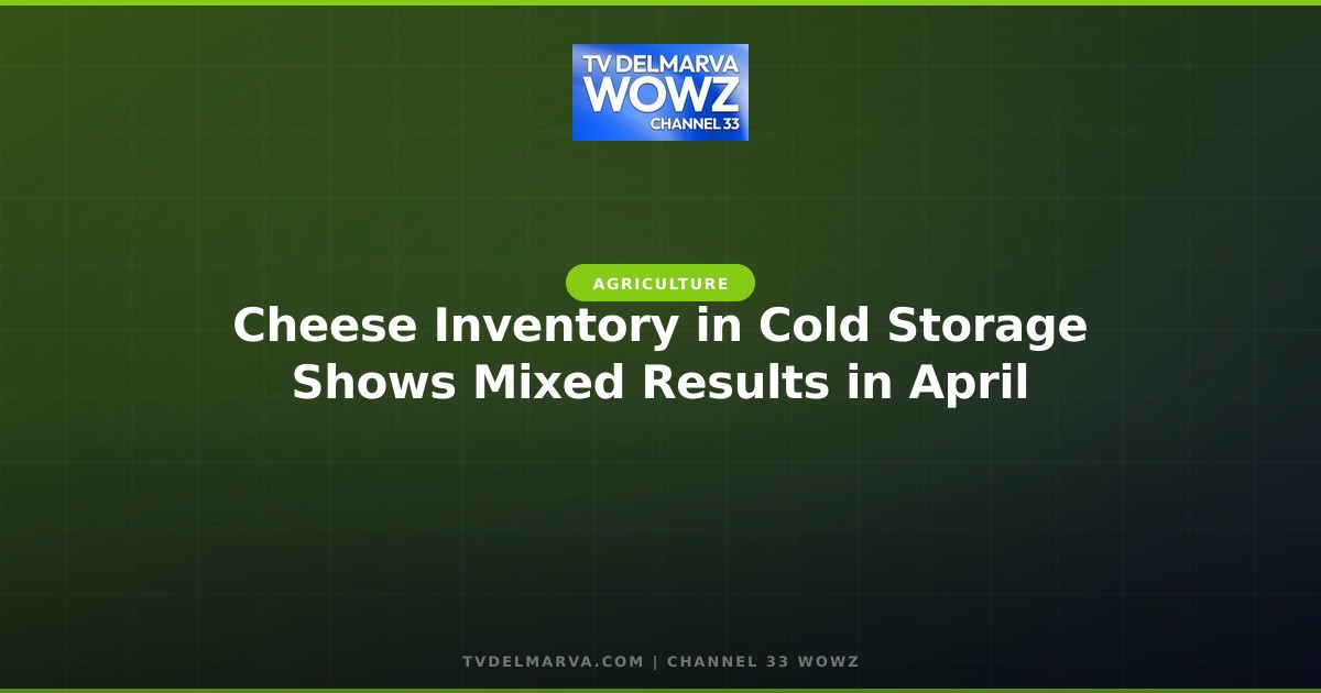 Cheese Inventory in Cold Storage Shows Mixed Results in April