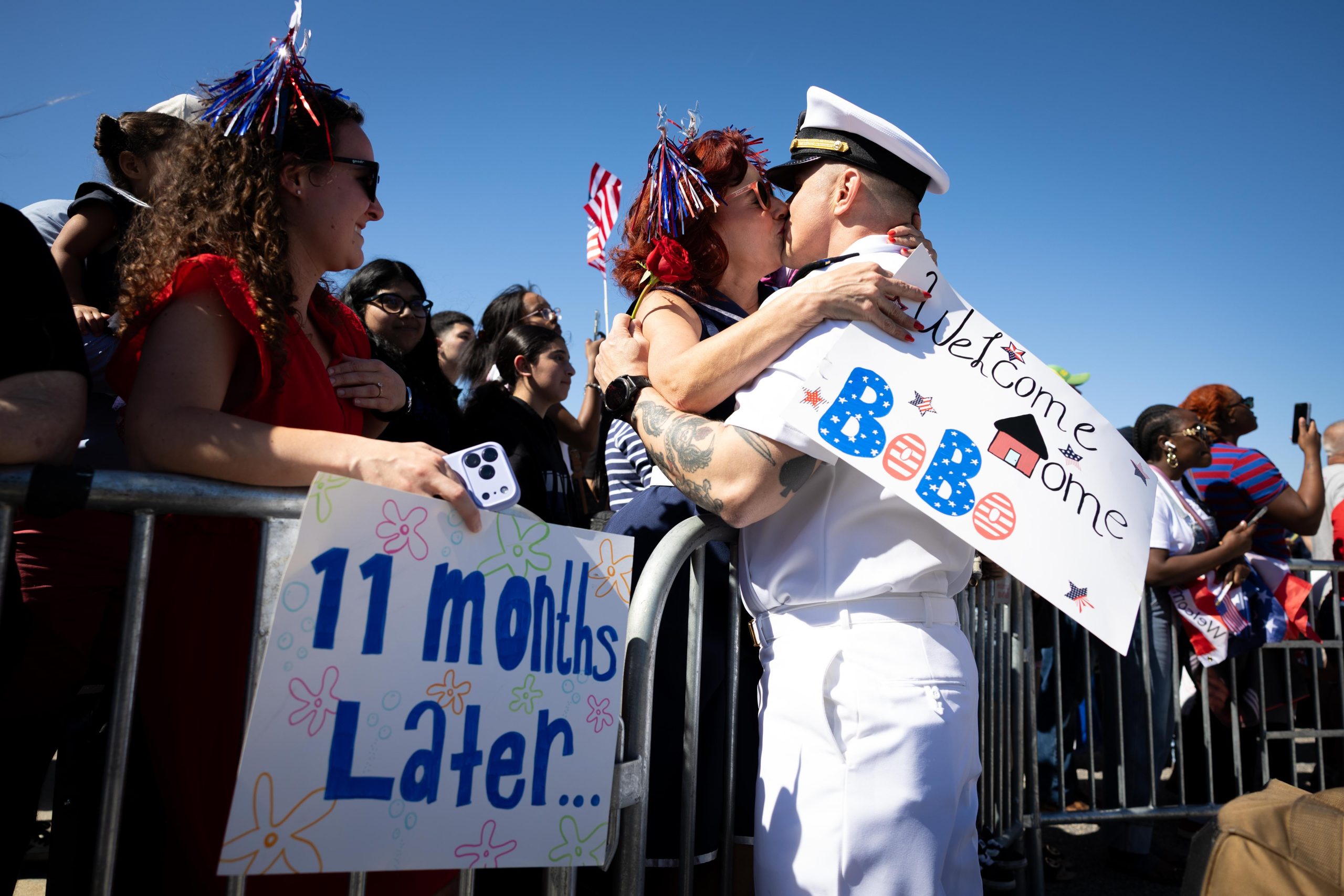 Aircraft Carrier USS Gerald R. Ford Returns After 334-Day Deployment
