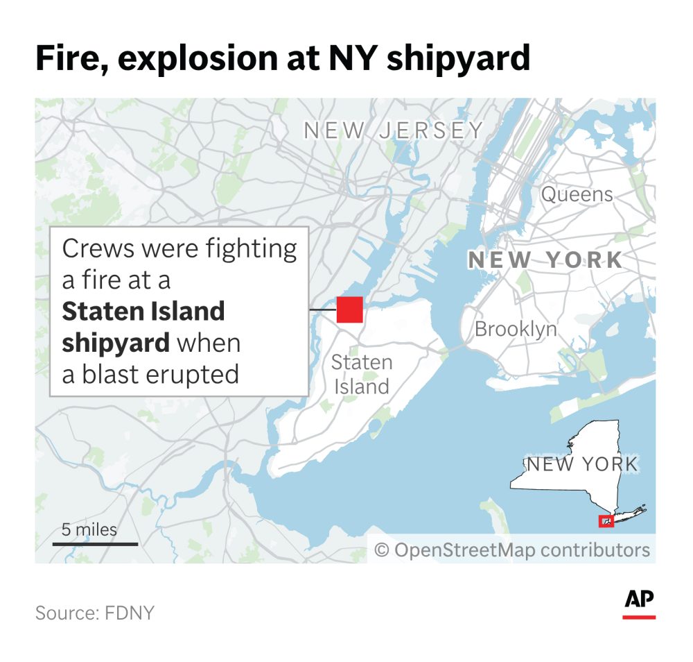 NYC Shipyard Blast Leaves 1 Dead, Injures Over 30 First Responders
