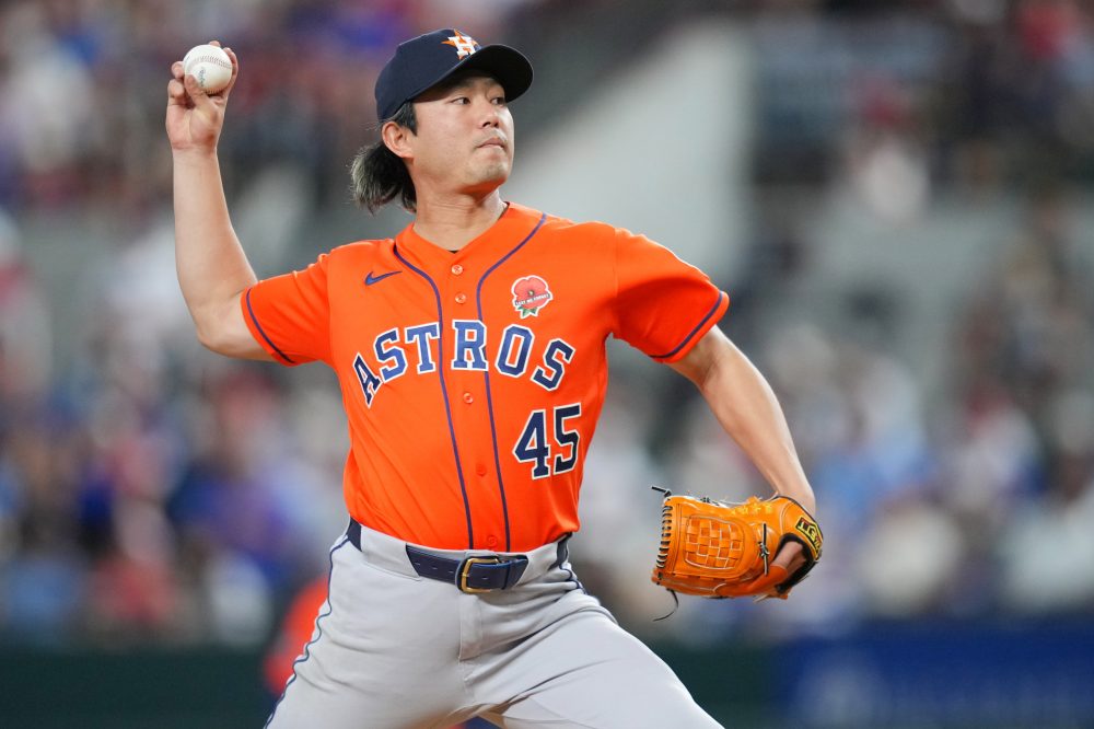 Astros Rookie Imai Throws Six No-Hit Innings Against Rangers in Texas
