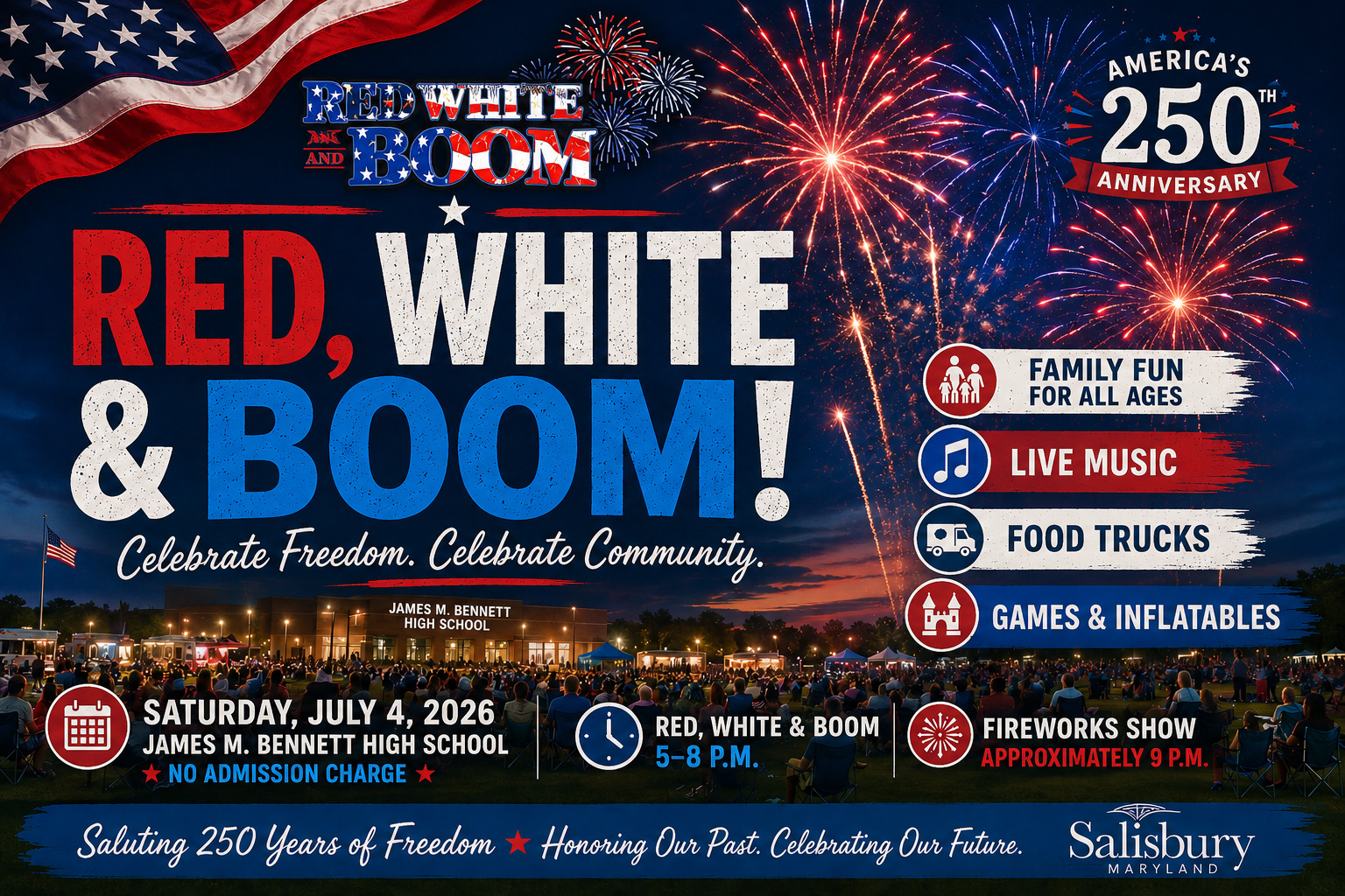 Red, White and Boom Teams Up With Salisbury for 250th Celebration