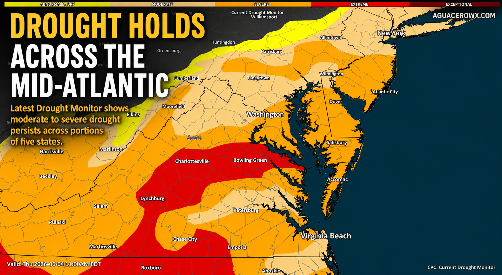 Mid-Atlantic Drought Persists Despite Recent Rainfall