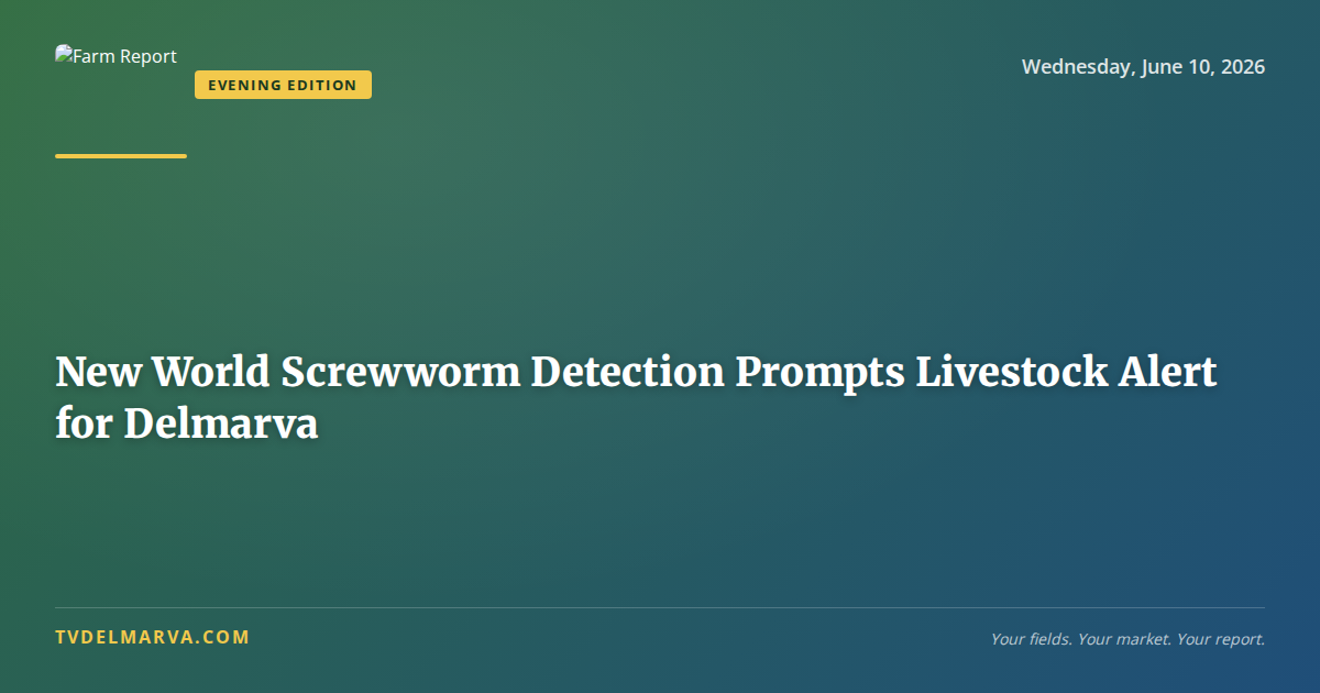 New World Screwworm Detection Prompts Livestock Alert for Delmarva