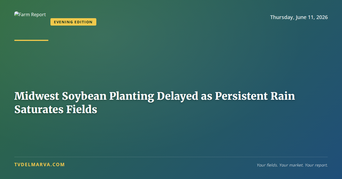Midwest Soybean Planting Delayed as Persistent Rain Saturates Fields
